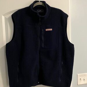 Vinyard Vines Men’s Navy Fleece Vest 2XL